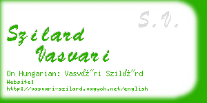 szilard vasvari business card
